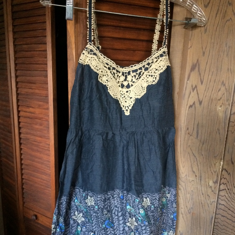 Anthropologie Eloise Dress Crochet Neckline